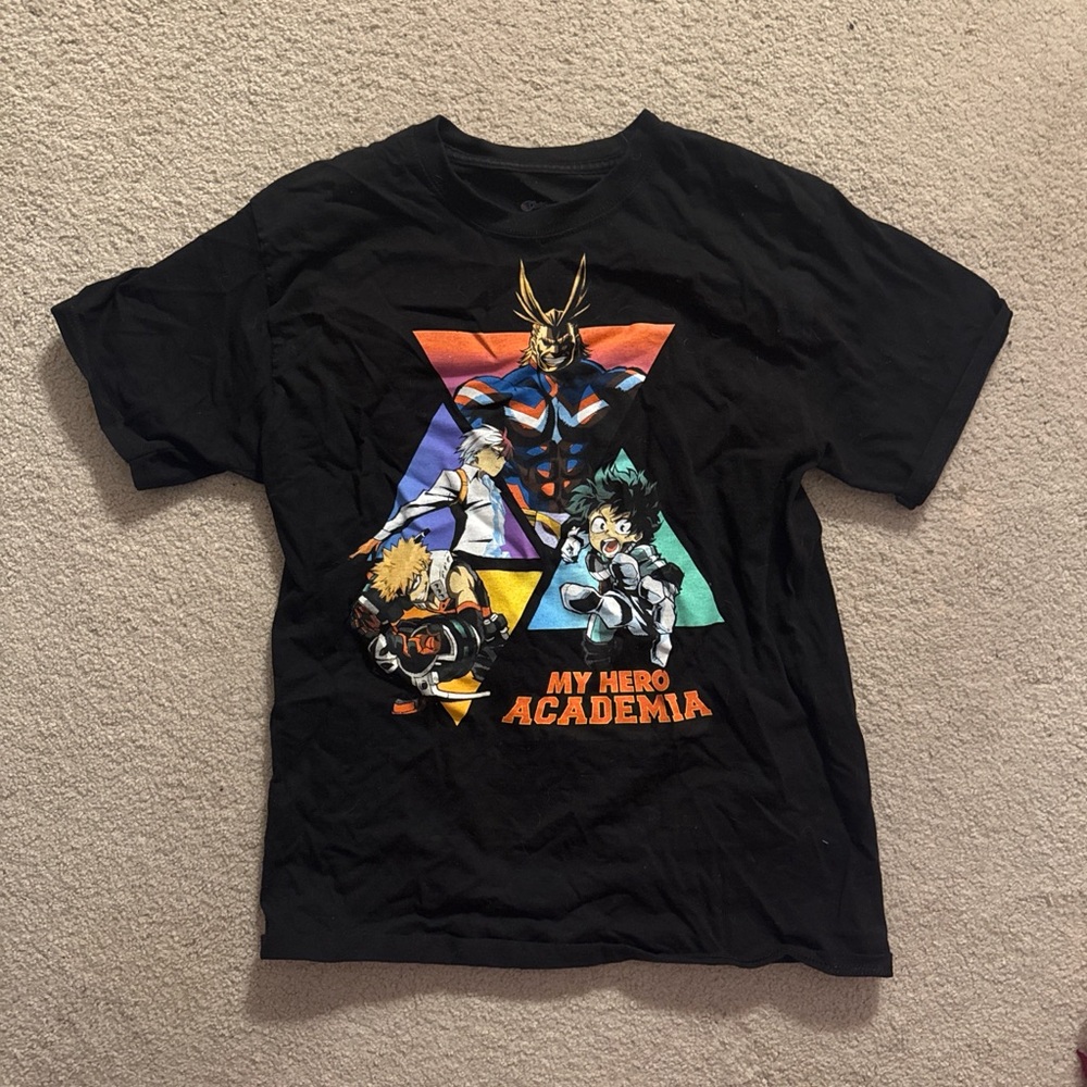 Black My Hero Academia Anime T-Shirt Women's Medium